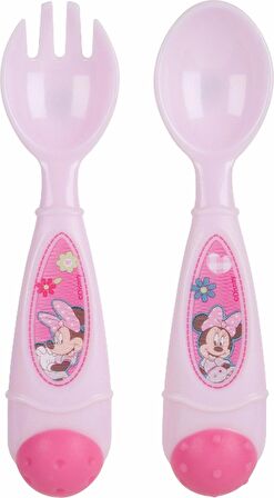 Kbobaby Disney Bebek Minnie ABC Çatal Kaşık Seti