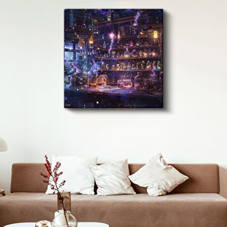 Mistik Atölye - Mor Işıklar Anime Kanvas Tablo