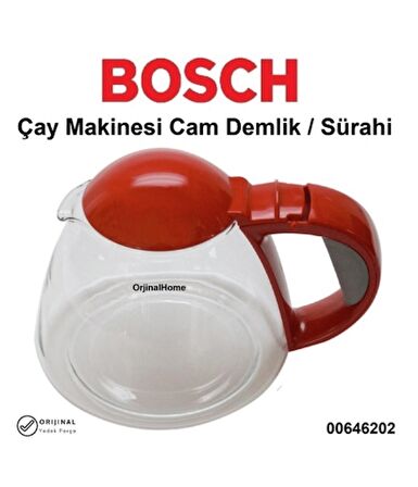 Bosch Tta 2010 Çay Makinesi Cam Demlik Kırmızı Sürahi Çaycı Karaf