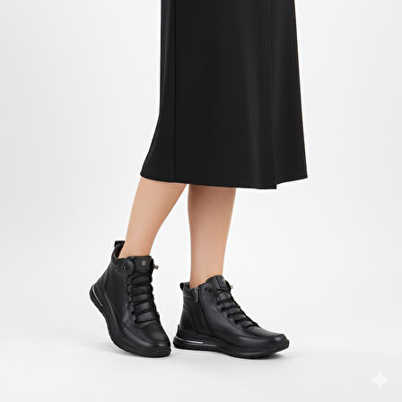 Beety 25KB-5001-B Hakiki Deri Comfort Kadın Bot