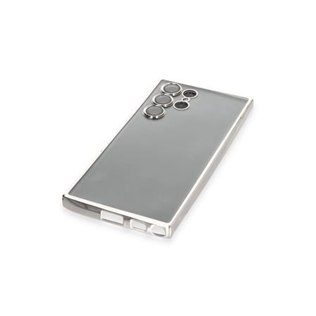 Samsung Galaxy S22 Ultra Kılıf Razer Lensli Silikon - Gümüş