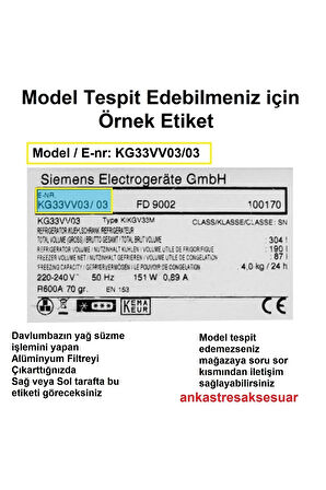 DWF65AJ20T/01 Davlumbaz Karbon Filtre Aspiratör Bacasız Kullanım için Aktif Karbon Kömür Filtresi