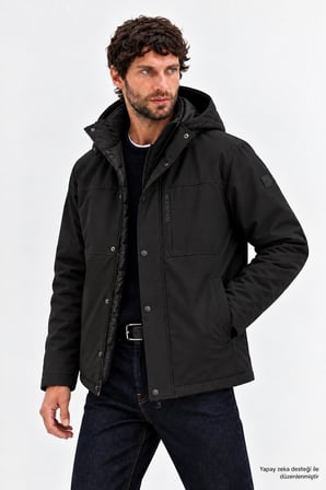 Erkek Fonksiyonel Softshell Çıkabilen Kapüşonlu Mont-00241467