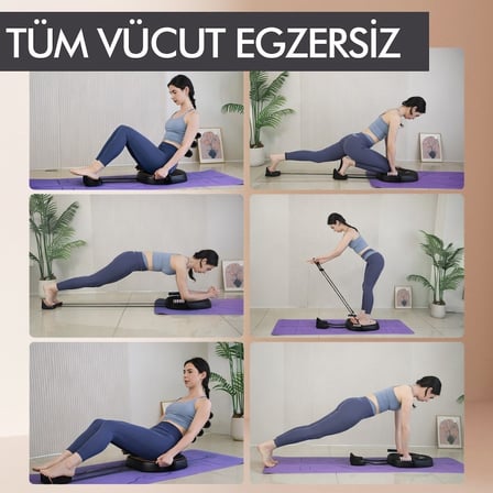 Missidea Relaxus Çok Fonksiyonlu Siyah  Mekik Aleti Ev Kol Üst Vücut Karın ve Core Egzersiz Cihazı