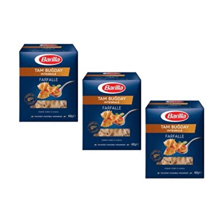 Barilla İntegrale Tam Buğday Kelebek Makarna 3 x 400 G