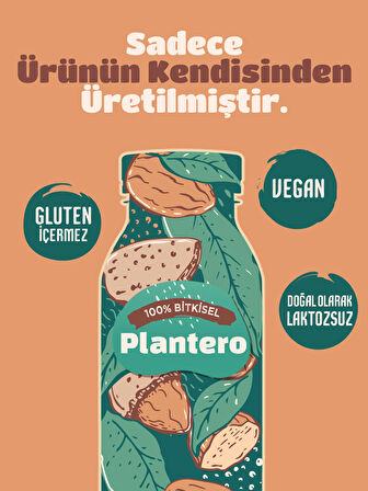 PLANTERO 3'lü Badem Sütü Bazı Konsantre Bitkisel Süt (250GR, %100 BADEM, ŞEKERSİZ)