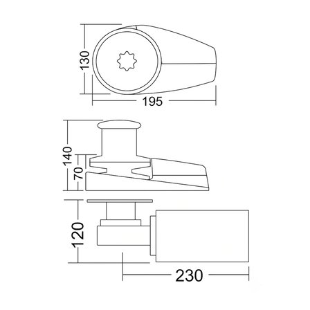 South Pacific WS1100C - 12V Yatık Motorlu Dik Irgat 8mm Tamburlu (Halat Fenerli) Krom Gövdeli - Pratiklik ve Gücün Mükemmel Uyumu