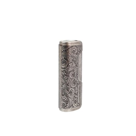 Conquistador 1li Torch İşlemeli Antik Gümüş Metal Puro Çakmağı 8008CT