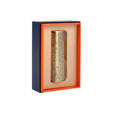 Conquistador 1li Torch İşlemeli Antik Altın Metal Puro Çakmağı 8009CT
