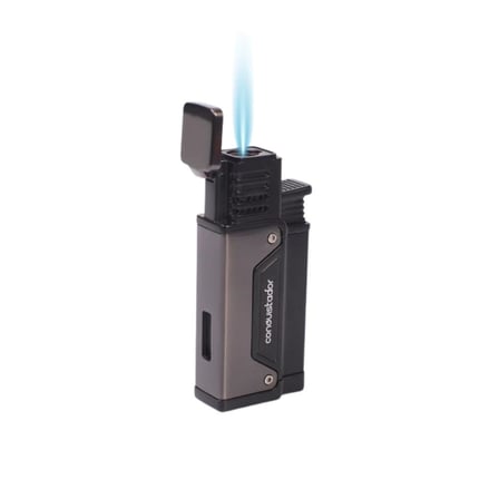 Conquistador 1li Torch Gri (Gunmetal) Metal Puro Çakmağı 8012CT