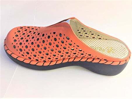 Kadın Hakiki Deri Sabo Narçiceği  Ortopedik Terlik