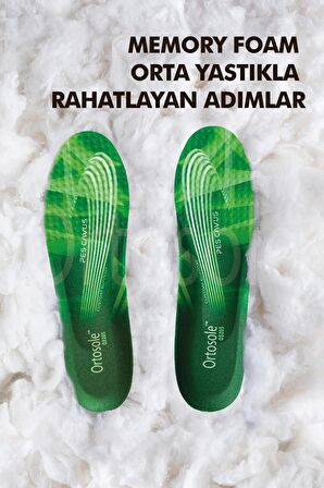 Darbe Emici Memory Foam Ayakkabı Tabanlığı, Rahatlık Sağlayan Kemer Destekli Tabanlık - Kadın