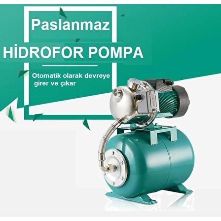 Taifu SGJ800 Paslanmaz Otomatik Hidrofor Pompa 1.1 Hp