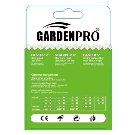 Palmera CS-25K Akülü Budama Testeresi Zinciri 1/4 Micro 19 Diş
