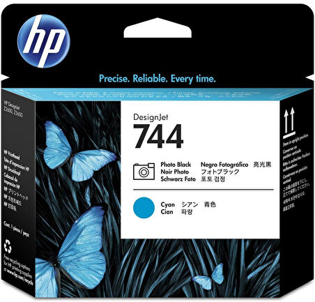 Feyza Bilişim® HP 744 Photo Black&Cyan Orijinal Baskı Kafası Printhead (F9J86A)