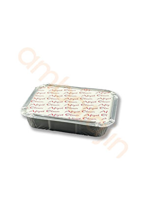 Alüminyum Kapaklı Kap Tabak Kase yemek ve salata 250Gr