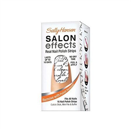 Sally Hansen Salon Effects - Gerçek Ojeden Yapılan Desenli Tırnak Bantları - Love Letter 4408-49