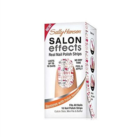 Sally Hansen Salon Effects - Gerçek Ojeden Yapılan Desenli Tırnak Bantları - Love Always 4422-01