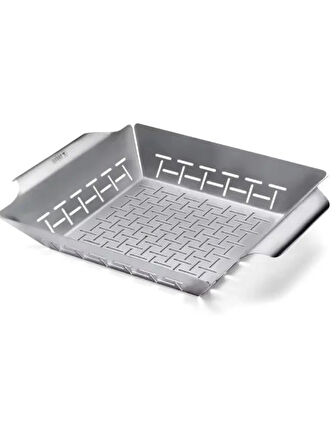 Weber Deluxe Grilling Basket 6434 – Sebze & Küçük Parça Izgara Sepeti Paslanmaz Çelik Tel