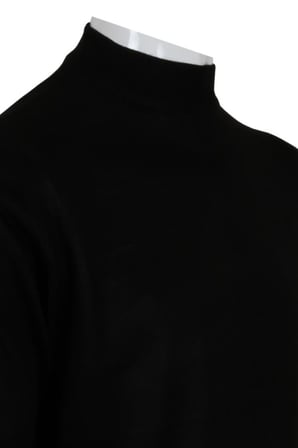 Erkek Siyah Kazak Yarım Balıkçı Yünlü Klasik Normal Kesim RAR00792 Siyah-4XL