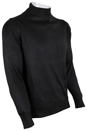 Erkek Füme Kazak Yarım Balıkçı Yünlü Klasik Normal Kesim RAR00796 Füme-4XL