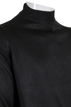 Erkek Füme Kazak Yarım Balıkçı Yünlü Klasik Normal Kesim RAR00796 Füme-4XL