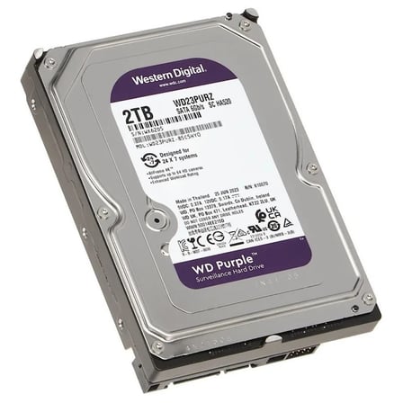 2 TB WD Purple 3.5" SATA3 5400RPM 64MB 7/24 WD23PURZ Güvenlik 3 Yıl Dist Garanti