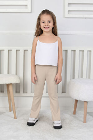 Kız Çocuk İspanyol Paça Fitilli Tayt