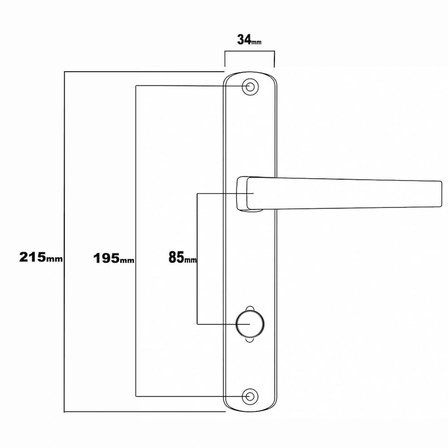 Aletçantam Pvc Banyo Wc Kapı Kolu Pimapen Pakpen (Metal ) Beyaz