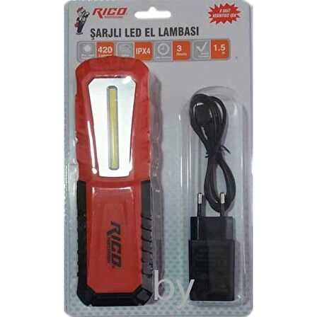 Rico RC0038 420 Lümens Şarjlı LED El Feneri El Lambası Mıktanıslı N11.13839