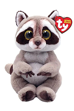 TY Peluş Gri Rakun Petey 20 cm - En Meraklı Arkadaşınız!