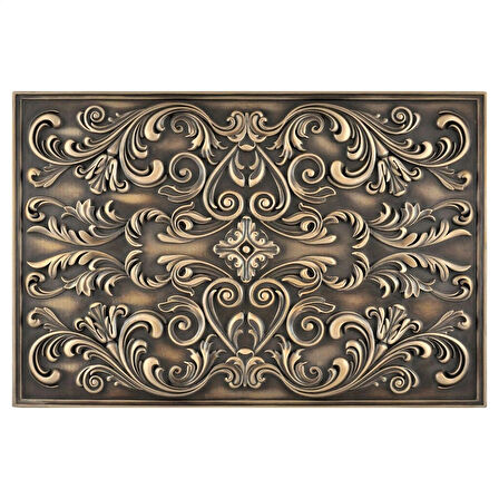 Nichetiles El Yapımı Bronz Cypress Metal Ocak Arkası Koruyucu ve Şömine Üstü Dekoratif Panel 40.5 x 61cm.