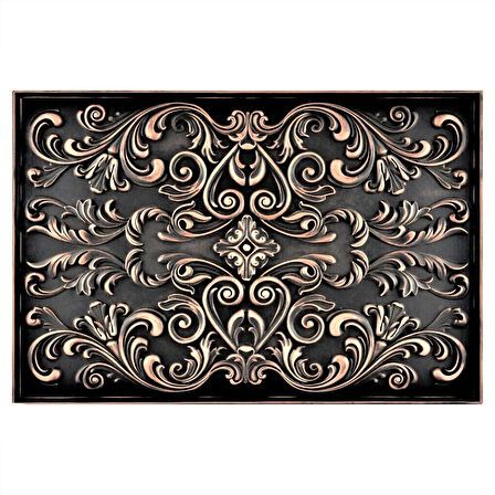 Nichetiles El Yapımı Antik Bakır Cypress Metal Ocak Arkası Koruyucu ve Şömine Üstü Dekoratif Panel 40.5 x 61cm.