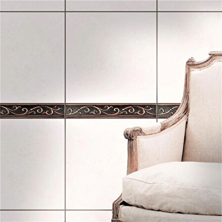 Nichetiles Cypress El Yapımı Metal Dekoratif Bordür Dekor Antik Bakır 4,5 cm. x 30 cm.