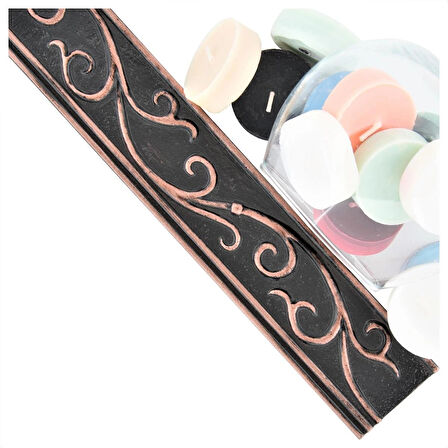 Nichetiles Cypress El Yapımı Metal Dekoratif Bordür Dekor Antik Bakır 4,5 cm. x 30 cm.