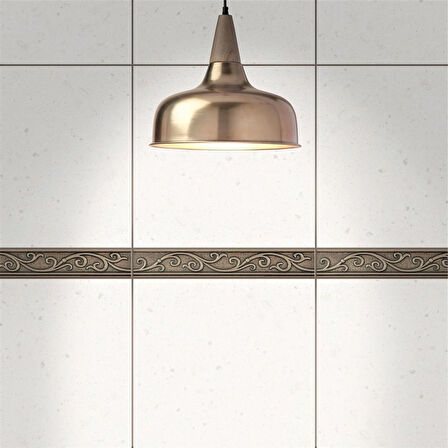 Nichetiles Cypress El Yapımı Metal Dekoratif Bordür Dekor Bronz 4,5 cm. x 30 cm.