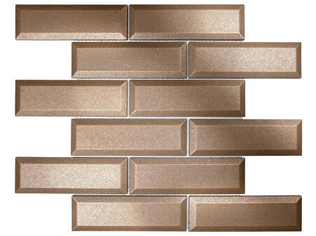 Nichetiles Metronom Bronz Metal Mozaik 30,5 cm. x 30,5 cm. (0,5 Metrekare/Kutu)