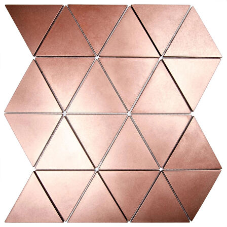Nichetiles Triangolare Antik Bakır Metal Mozaik 30,5 cm. x 30,5 cm. (0,5 Metrekare/Kutu)