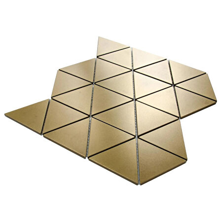 Nichetiles Triangolare Antik Altın Metal Mozaik 30,5 cm. x 30,5 cm. (0,5 Metrekare/Kutu)