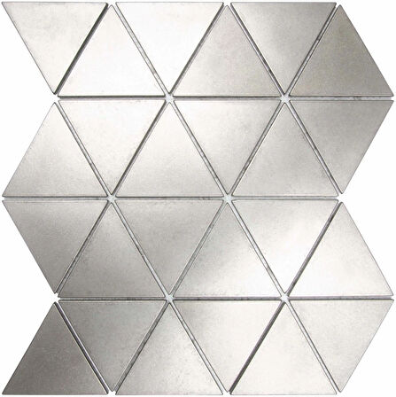 Nichetiles Triangolare Antik Nikel Metal Mozaik 30,5 cm. x 30,5 cm. (0,5 Metrekare/Kutu)