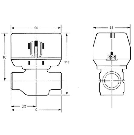 Honeywell Home İki Yollu Motorlu Vana Gövdesi 1'' - VCZAP1000/U