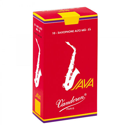 Vandoren SR2625R Java Red Cut Alto Saksafon Kamışı (10Lu) No. 2,5