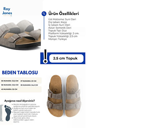 Roy Jones BreezeStep Ergonomik İki Tokalı Erkek Yaz Terliği