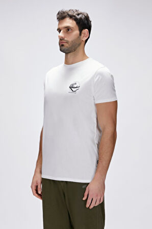 Pard Off-White Men's Printed T-Shirt 25.01.07.018-BEYAZ