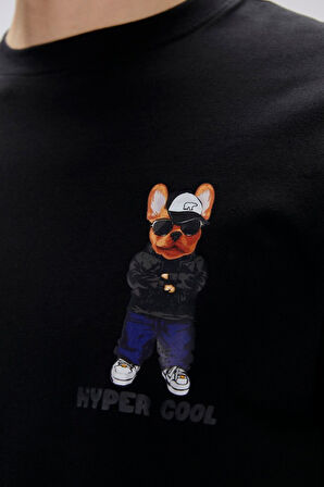 Hyper Night Men's Printed T-Shirt 25.01.07.023-Siyah