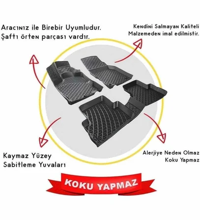 Mazda 3 3D Havuzlu Paspas 2009-2012 Arası Rizline
