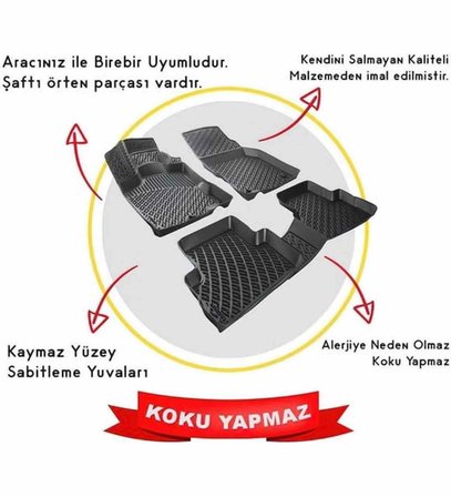 Vw Passat CC 3D havuzlu paspas 2008-2011 arası Rizline