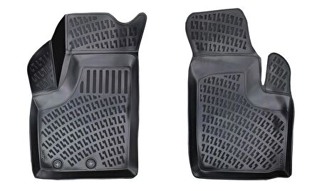 Fiat Doblo 1 Panelvan (2 parça) 3D Paspas Siyah 2000-2009 arası Rizline