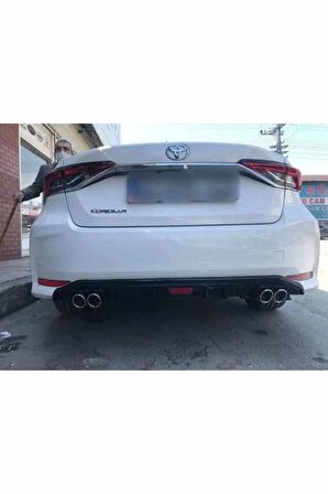 Toyota Corolla 4 çıkış görünümlü difüzör pianoblack 2020 sonrası modeller