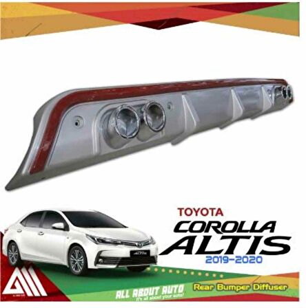 Toyota Corolla Altis 2 çıkış görünümlü difüzör 2019-2020 modeller